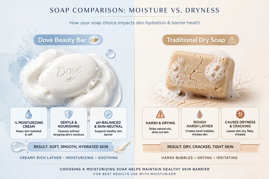 Dove Soap vs. Traditional Soap