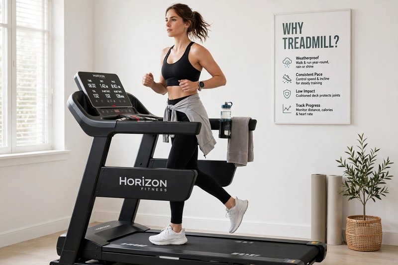 
Why choose Horizon Fitness treadmill for indoor walking and running at home