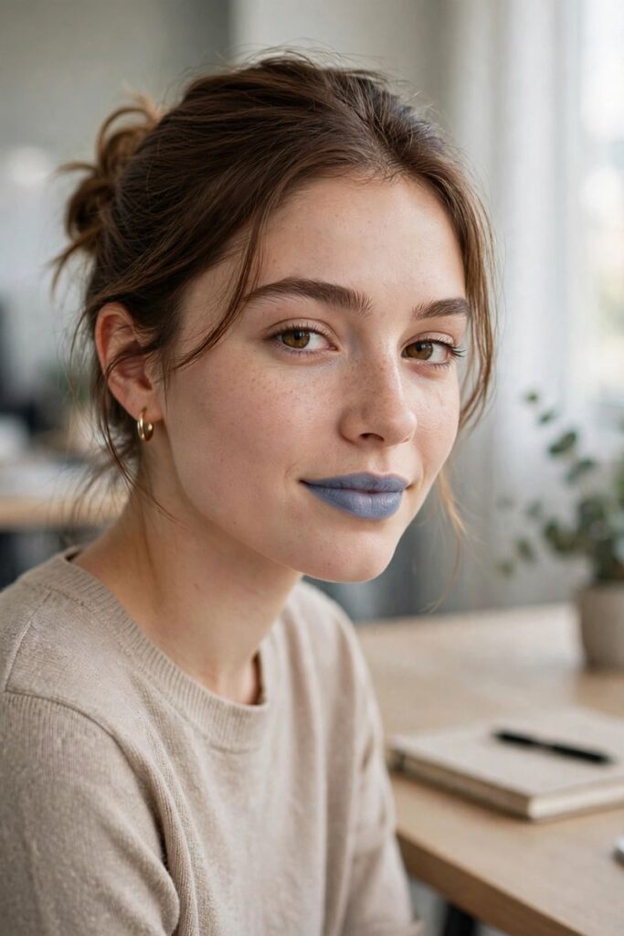Is blue lipstick good for everyday makeup soft pastel blue daily wear look