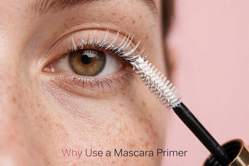 Why Use a Mascara Primer - white lash primer being applied to eyelashes for volume and length